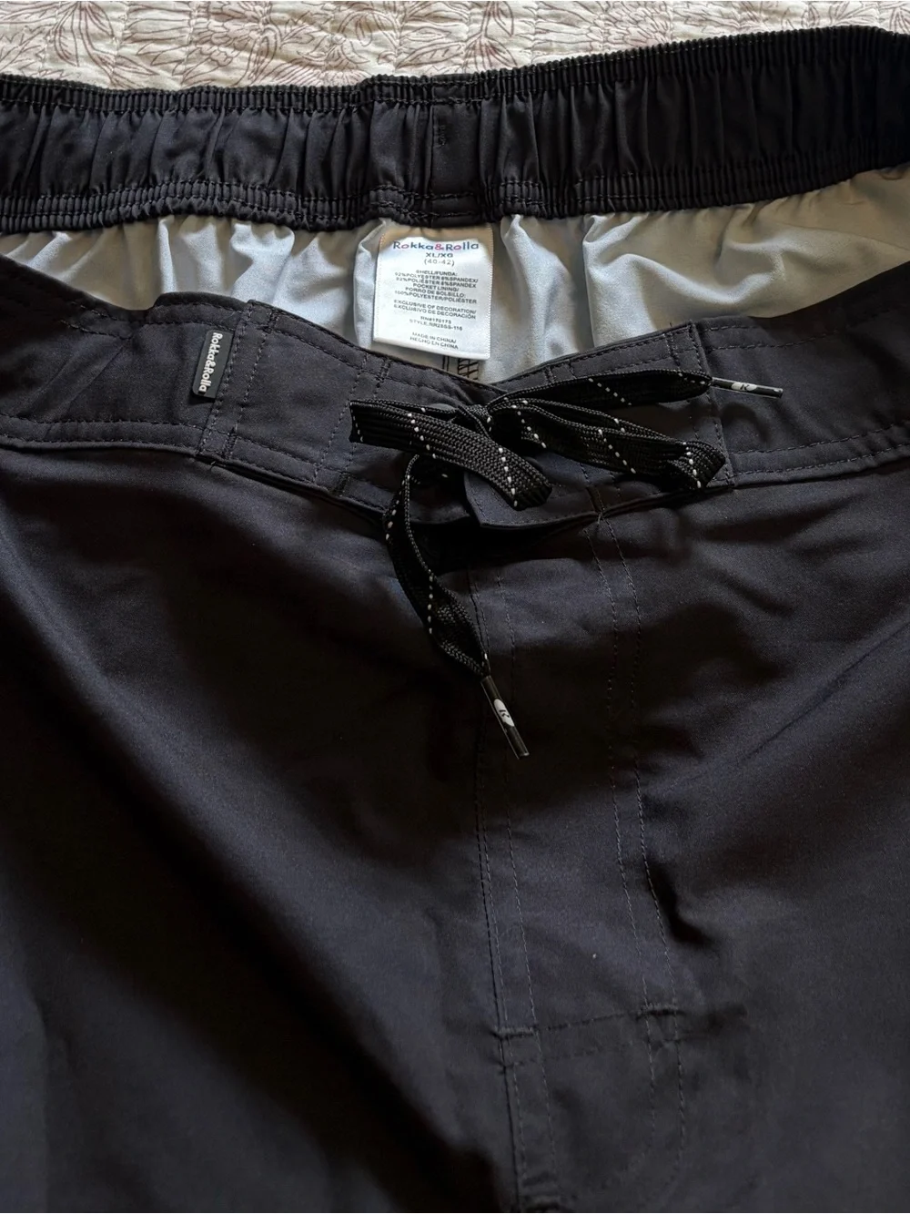 Men's Black Swim Board Shorts with Side Pocket XL 40-42 waist